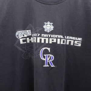 Colorado Rockies 2007 National League Champions World Series 07 T-Shirt L